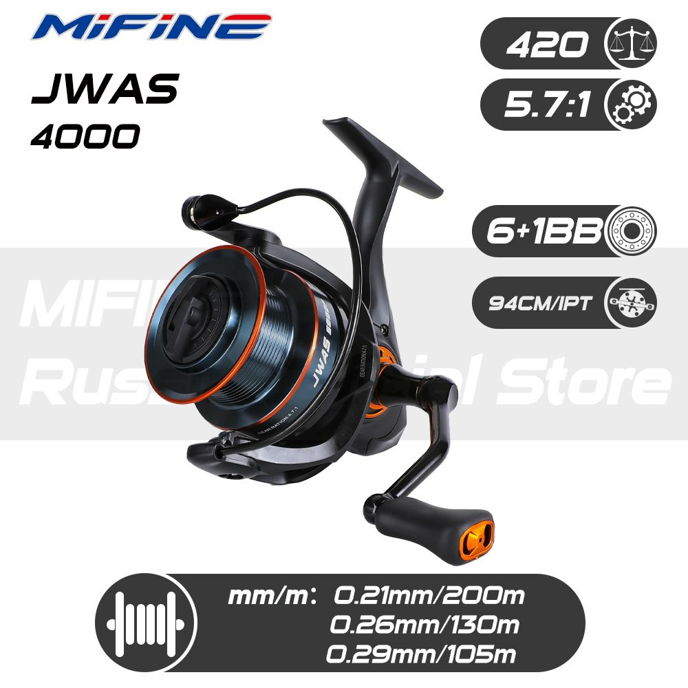 Катушка рыболовная MIFINE JWAS 4000F 6+1B #1