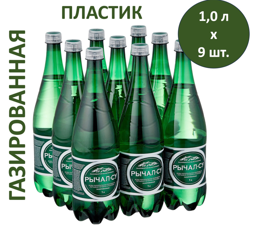 Рычал-Су Вода Минеральная Газированная 1000мл. 9шт #1