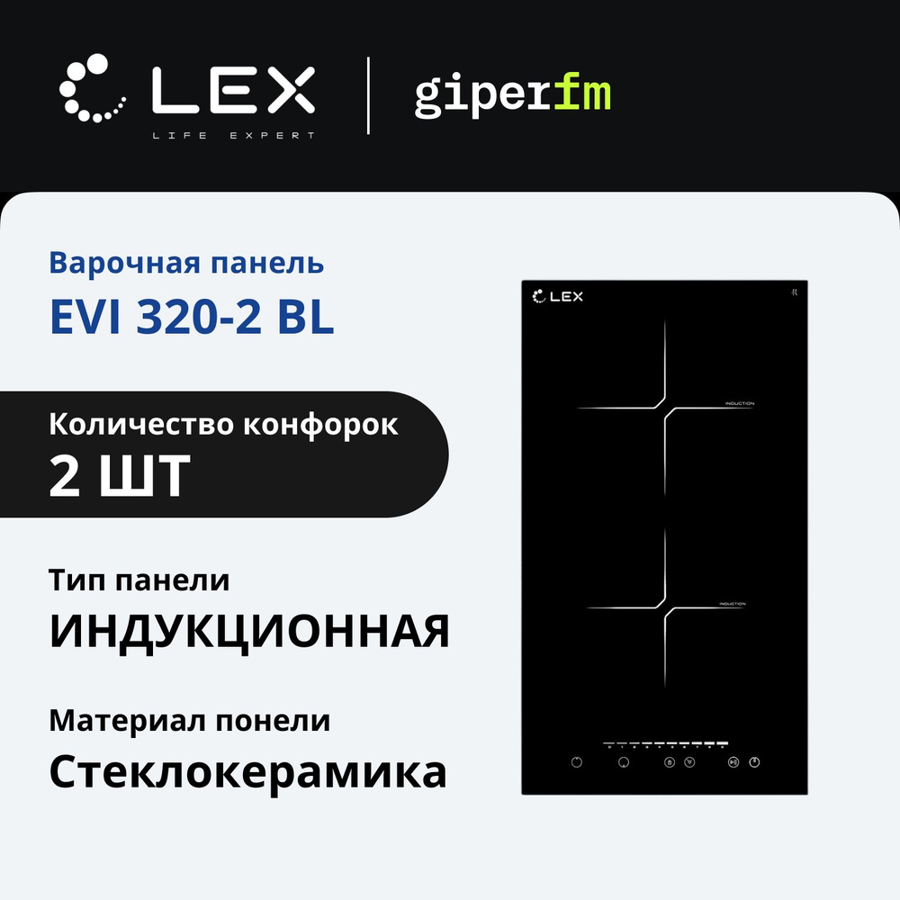 Индукционная варочная поверхность EVI 320-2 BL #1