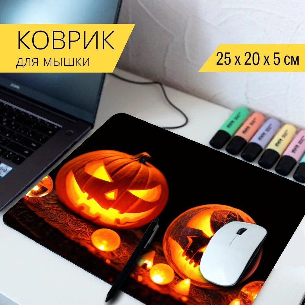 LotsPrints Коврик для мыши poc-THEMES-HALLOWEEN-592, разноцветный #1