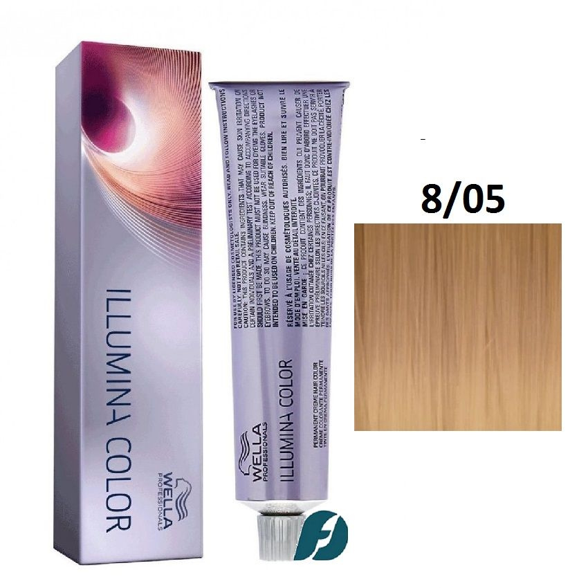 Wella Professionals Illumina Color 8/05 Крем-краска для волос - Светлый блонд натуральный махагоновый, #1