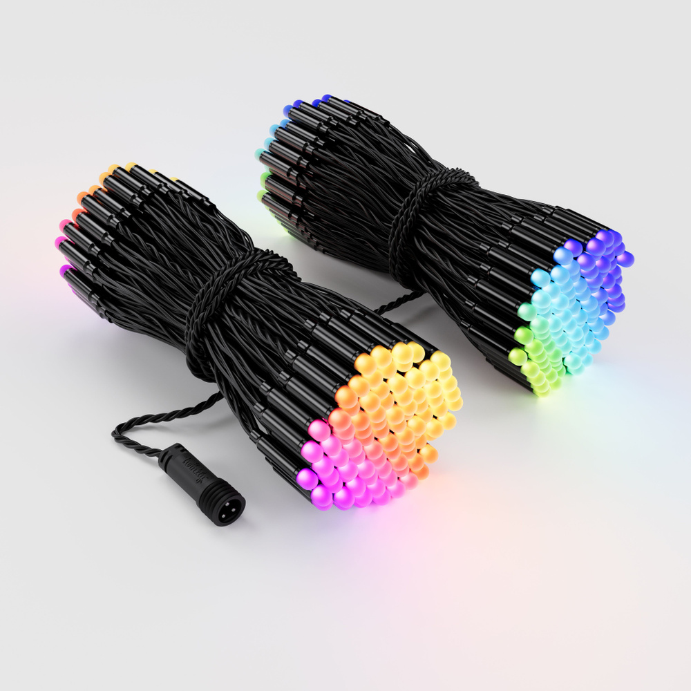 Гирлянда профессиональная дополнительная Twinkly Plus Strings 360 RGB , 2 нити по 18 метров, черный провод #1