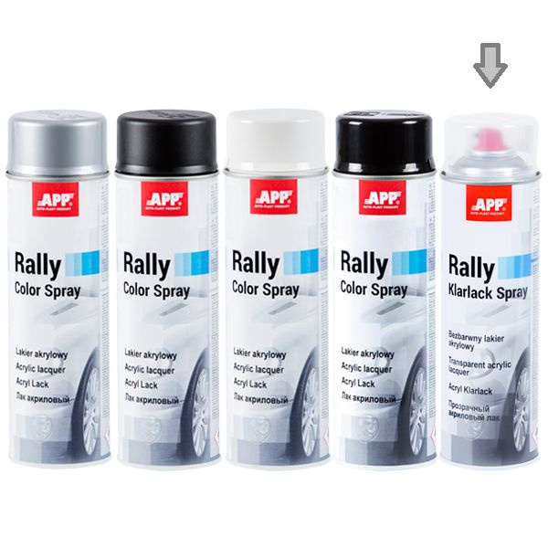 Краска акриловая APP Rally Color Spray прозрачный лак, 600мл, аэрозоль  #1