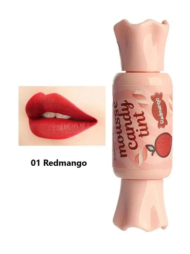 The Saem Saemmul Mousse Candy Tint #01 Redmango Mousse тинт для губ конфетка (8г.)  #1