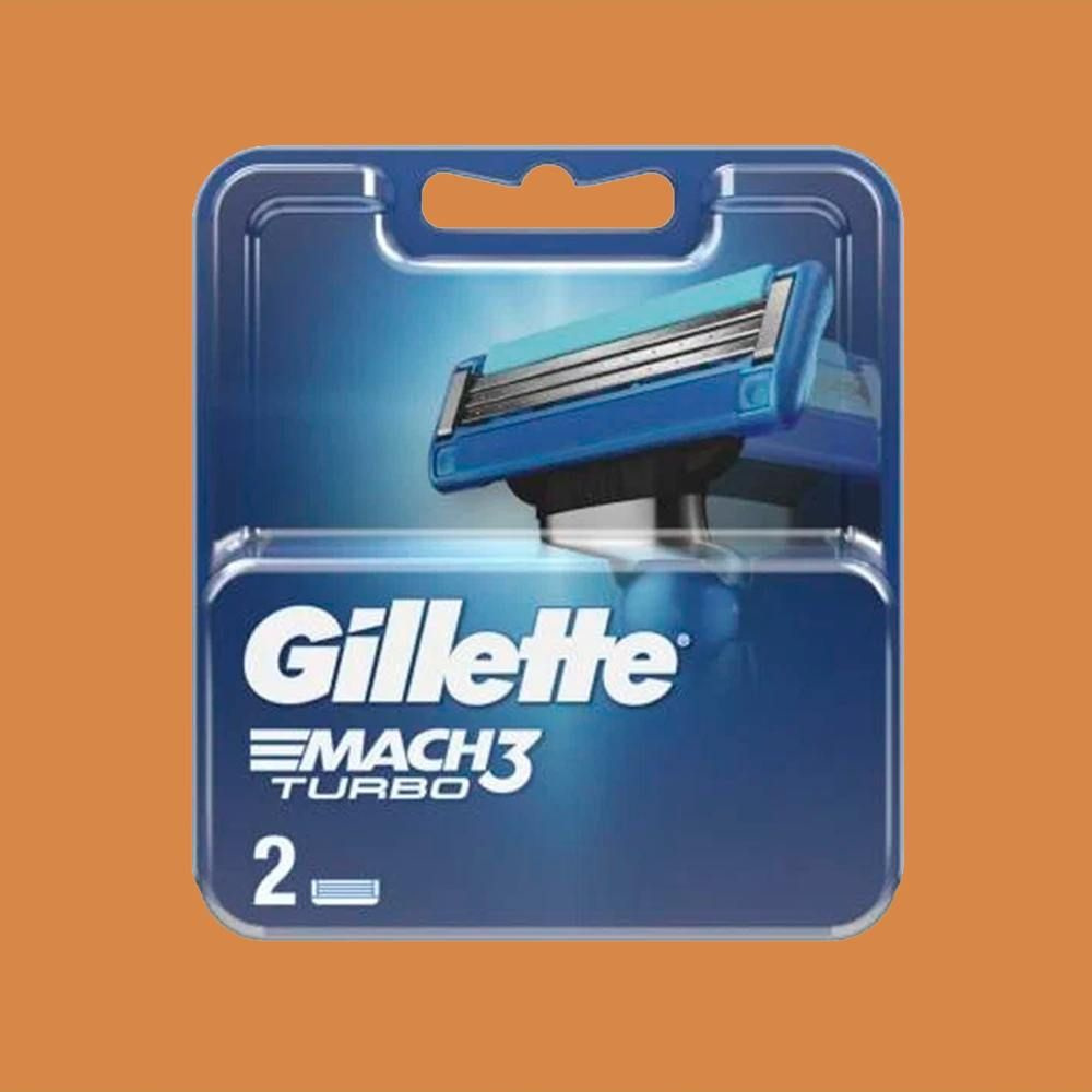 Сменные кассеты Gillette Mach Turbo с 3 лезвиями для бритья, 2 шт #1