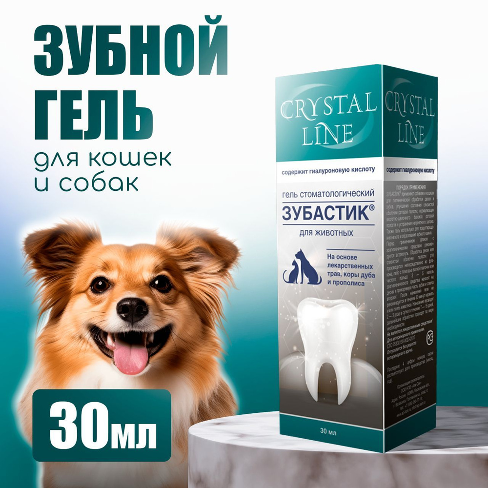 APICENNA Гель стоматологический Зубастик Crystal Line для животных, 30 мл  #1