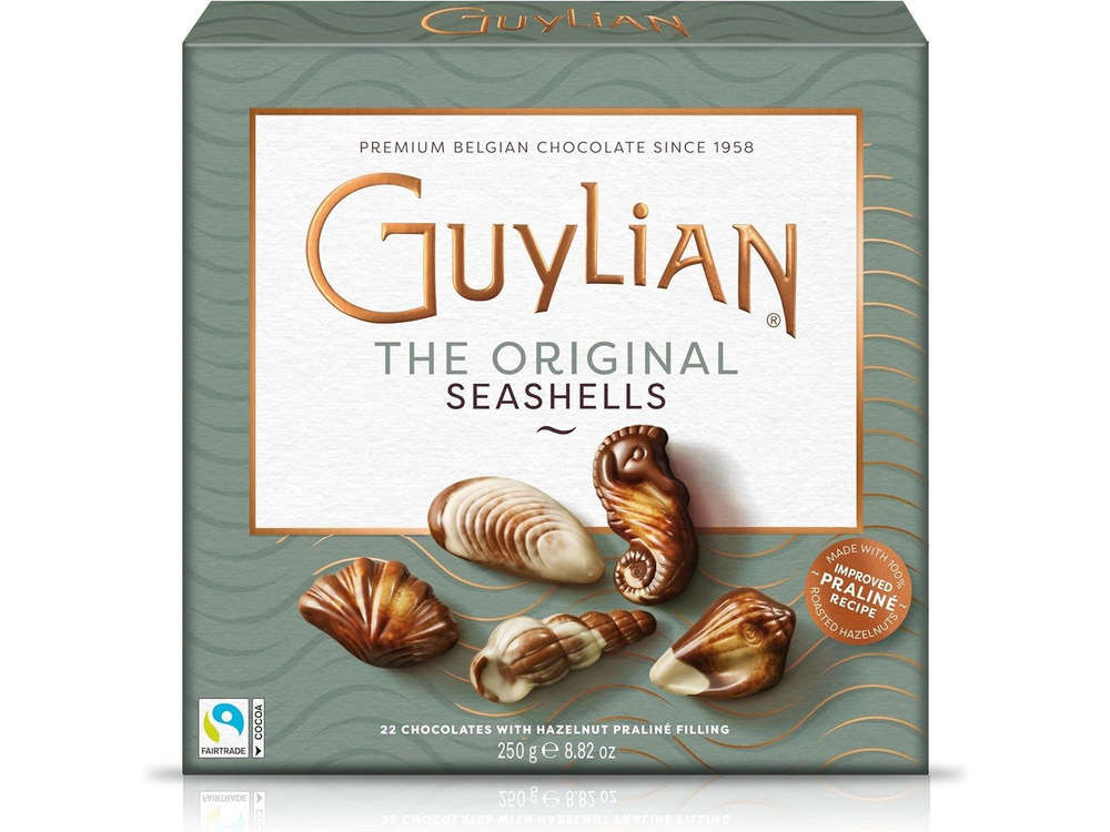 Набор шоколадных конфет Guylian Seashells Морские ракушки с начинкой пралине, 250г  #1