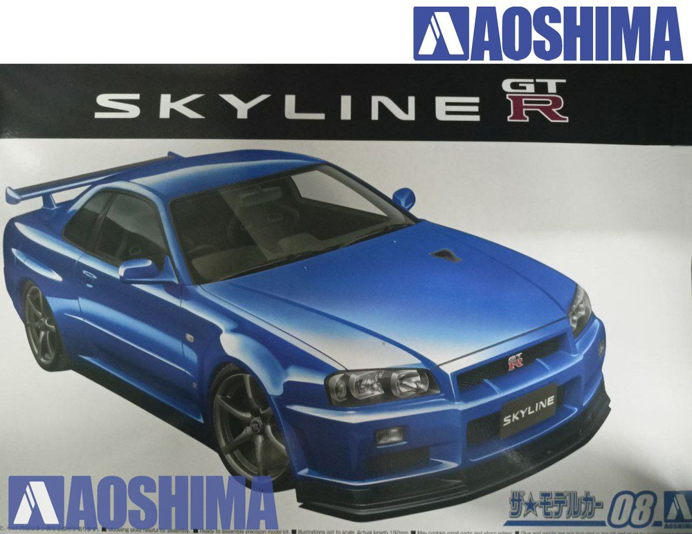 Сборная модель 1/24 Nissan Skyline GT-R BNR34 V-spec II '02 #1