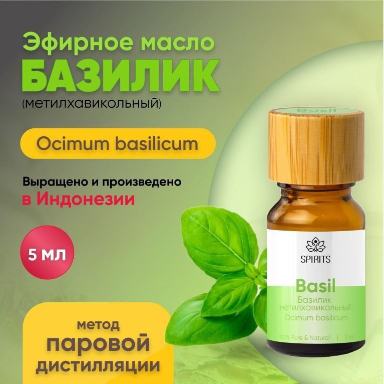 Эфирное масло Базилик метилхавикольный (Ocimum basilicum), Индонезия, 5 мл  #1