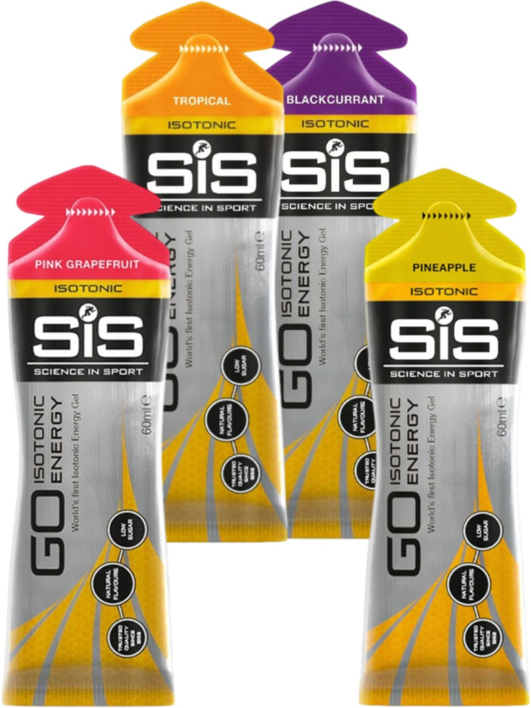 Энергетический гель SCIENCE IN SPORT (SiS) GO Isotonic Energy Gels 4 x 60 мл Микс, Розовый грейпфрут, #1