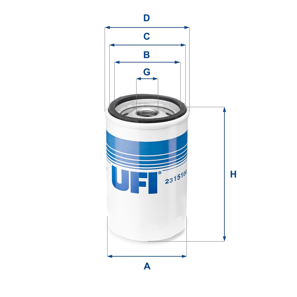 UFI Фильтр масляный арт. 23.151.00 #1