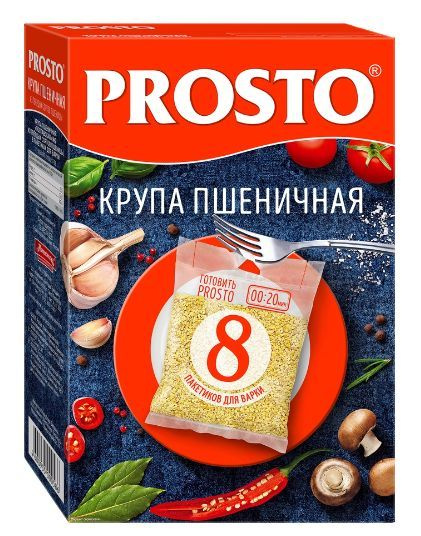 Крупа пшеничная PROSTO в пакетиках, 8х62, 500г #1