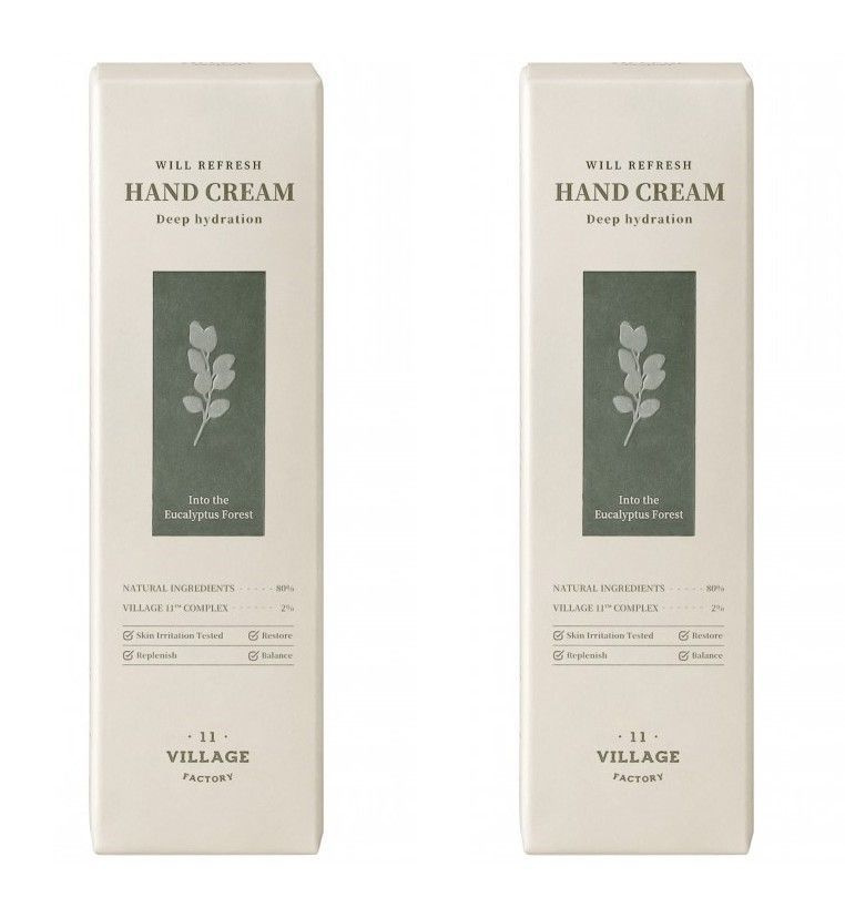 Village 11 Factory Увлажняющий крем для рук Will Refresh Hand Cream, с эвкалиптовым маслом, 50 мл, 2 #1