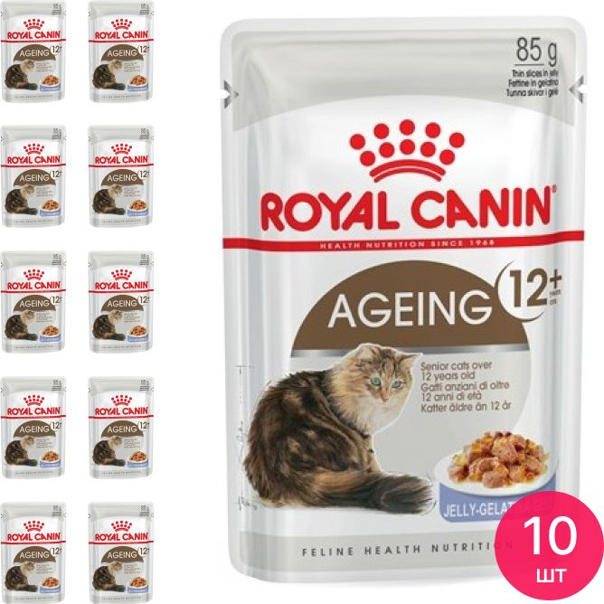 Корм для кошек влажный Royal Canin Ageing 12+ в желе для пожилых кошек 85г (комплект из 10 шт)  #1