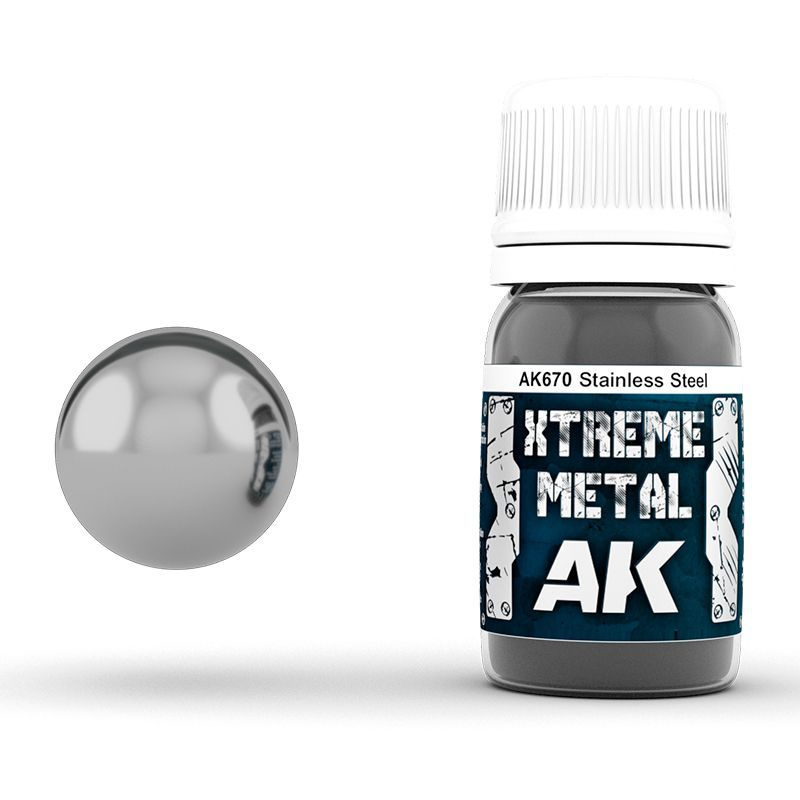 Краска металлик AK Interactive XTREME METAL STAINLESS STEEL 30ml #1