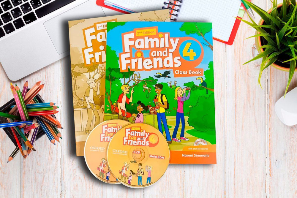 Family and Friends 4. КОМПЛЕКТ: Учебник + Рабочая тетрадь + 2 CD/DVD | Tamzin Thomson  #1