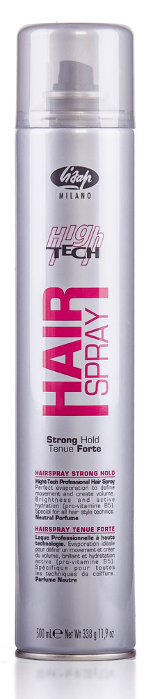 Lisap High Tech Hair Spray Strong Hold Лак для укладки волос сильной фиксации 500 мл  #1