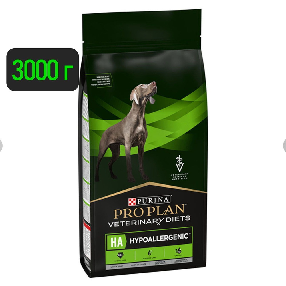 До 08.2025 Сухой корм для собак Purina Pro Plan Hypoallergenic Veterinary Diets 3000 г 3 кг  #1