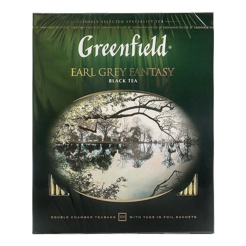 Чай черный Greenfield Earl Grey Fantasy бергамот в пакетиках 2 г х 100 шт  #1