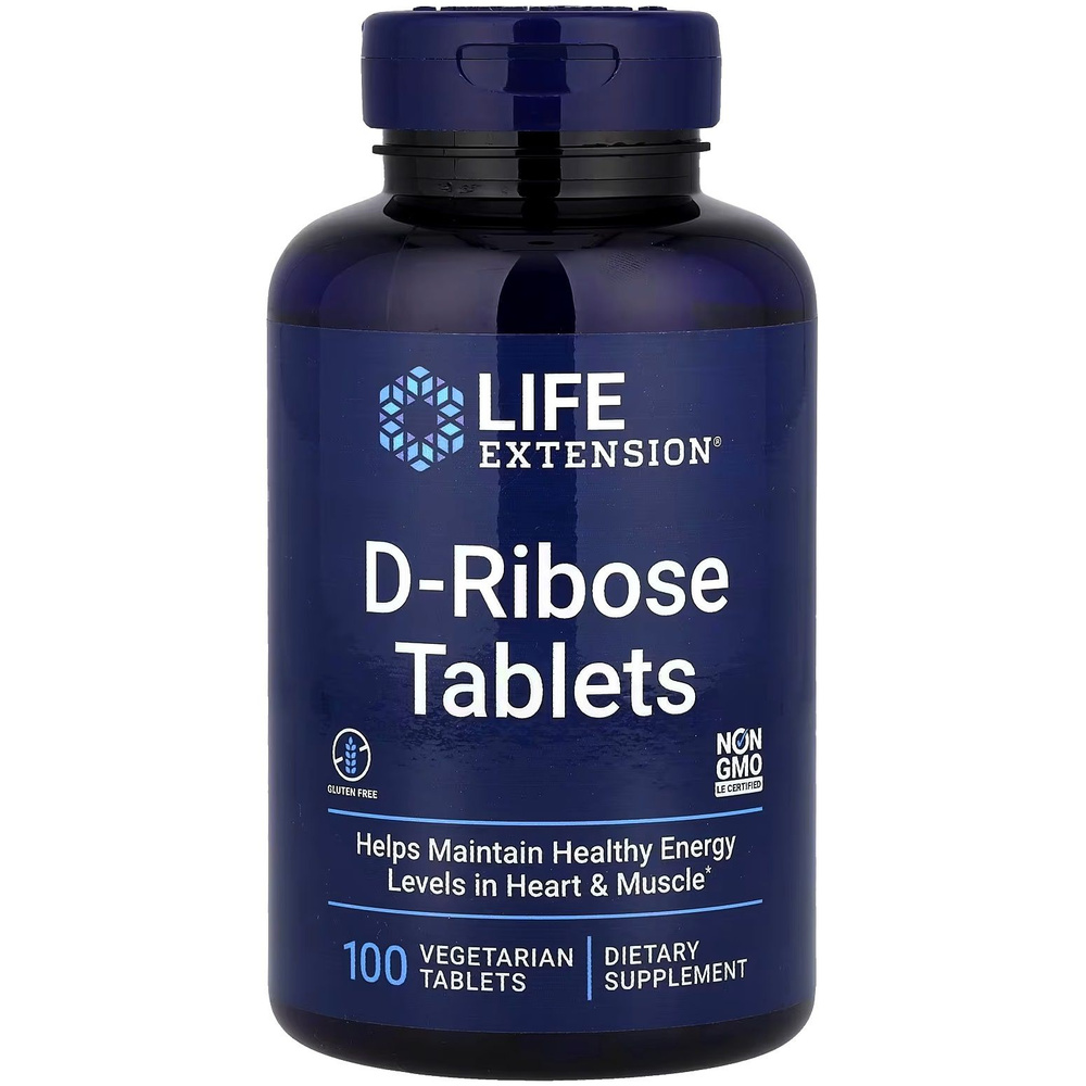 D-Ribose 100 veg tabs Life Extension США / D-Рибоза в таблетках 100 таблеток / Помогает поддерживать #1