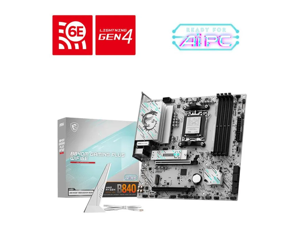 MSI B840M GAMING PLUS WIFI6E AMD B840 AM5 DDR5 Материнская плата