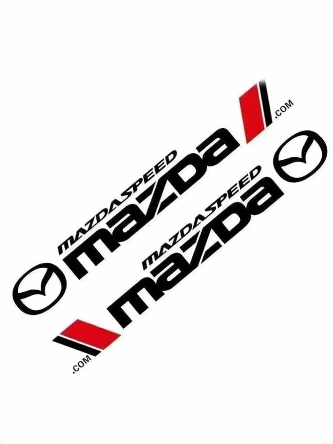 СтикерыслоготипомMazdaдлябампераилистекла2шт