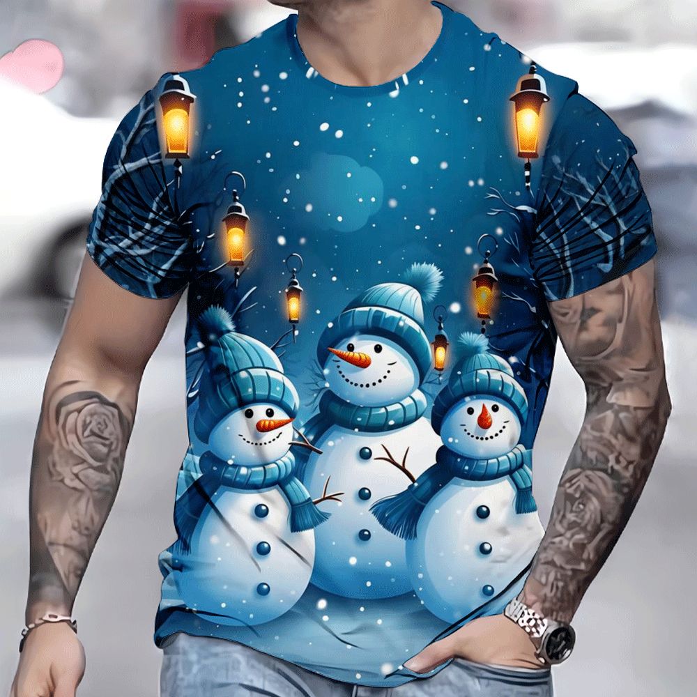 ФутболкаМужскаялетняяфутболкаскороткимирукавамии3D-принтом,мужскиетопы,повседневнаямужскаяодежда