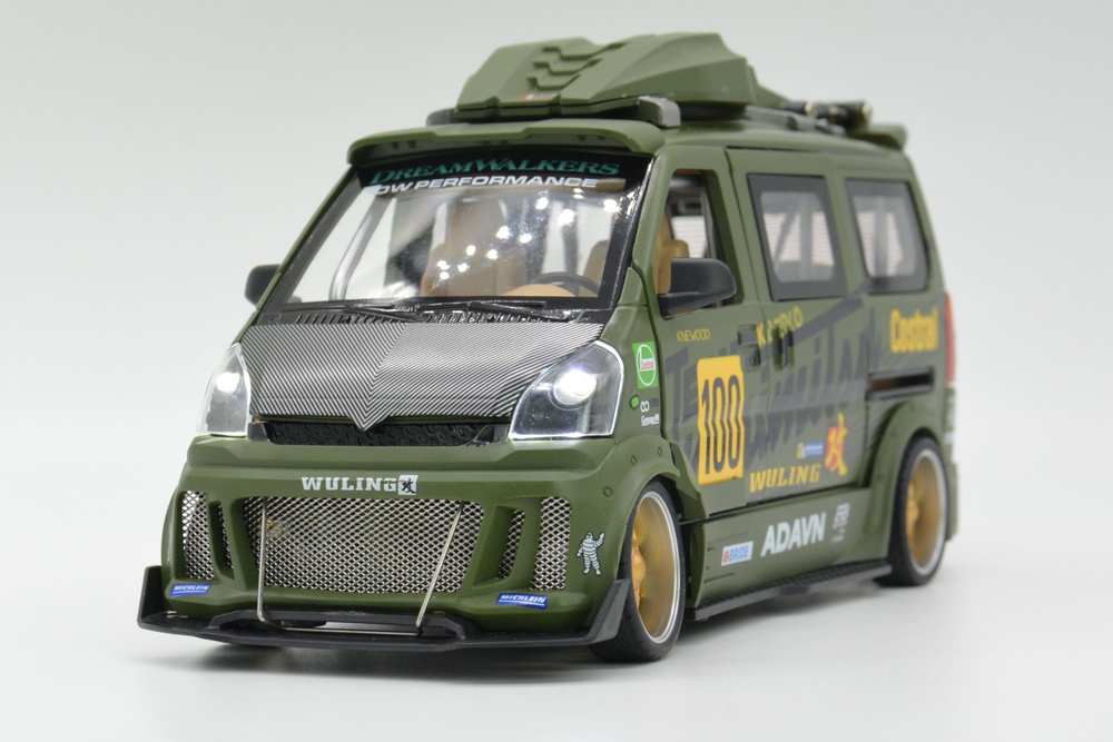 Металлические машинки китайского бренда WuLing Sunshine Van (хаки)  #1