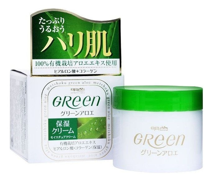 MEISHOKU Увлажняющий крем для сухой кожи лица, Green Plus Aloe Moisture Cream, 48 гр.  #1