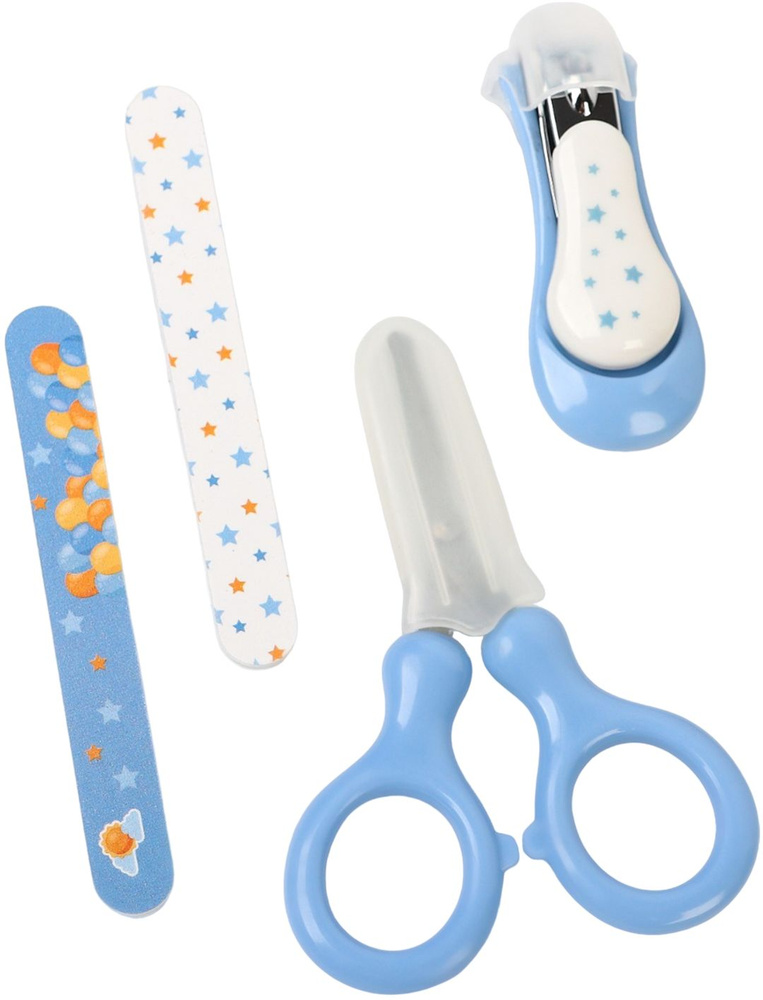 Детский маникюрный набор для ногтей: ножницы с закругленными кончиками, книпсер кусачки для детей, пилки #1