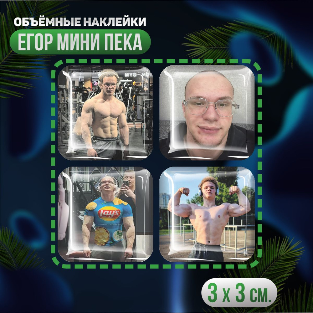 3D стикеры на телефон наклейки Егор мини пека #1
