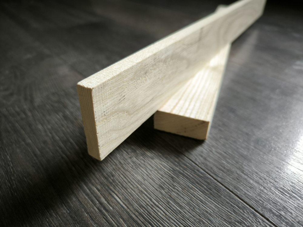 Рейка деревянная из Ясеня, строганая 10х30 мм, длина 60 см (5 шт)  #1