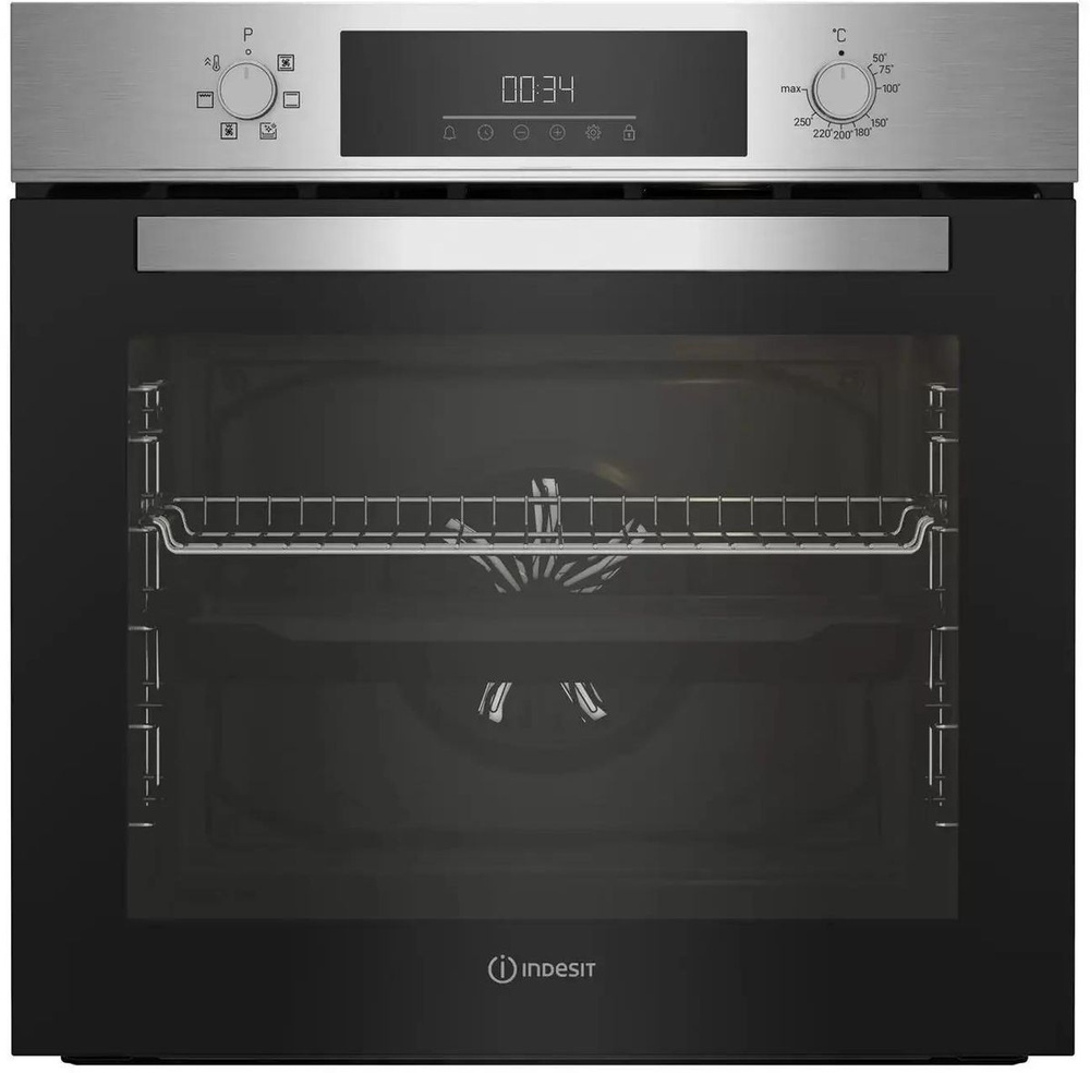 Духовой шкаф INDESIT IFE 3644 J IX 869890300060, черный #1