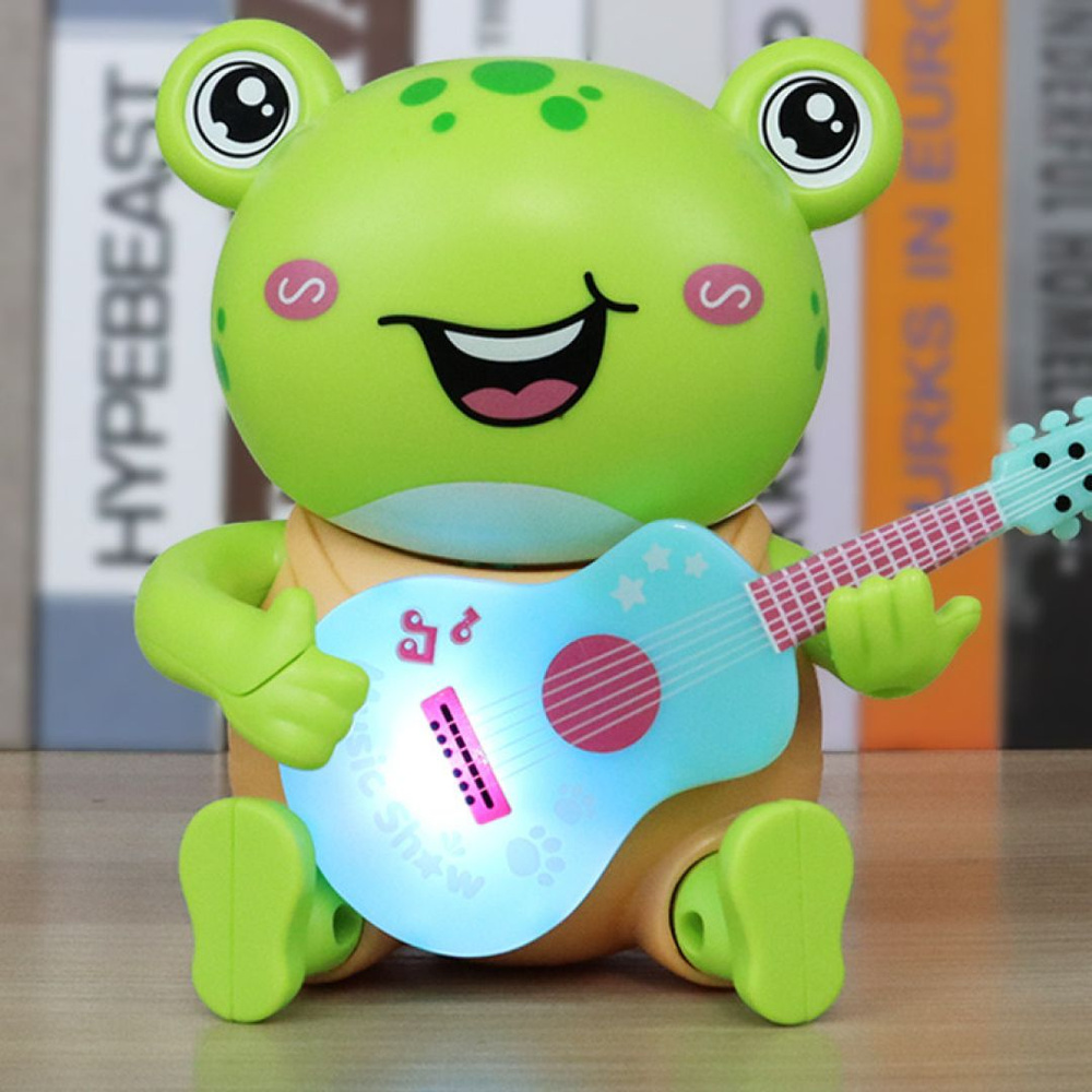 Музыкальная игрушка детская / интерактивная поющая Лягушка развивающая с подсветкой и музыкой для детей #1