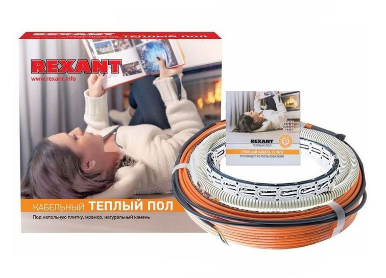 Теплый пол Rexant RND -50-750 (750Вт/ 50м/ S обогрева 4,7-6,3 м ) (двухжильный) 51-0516-3  #1