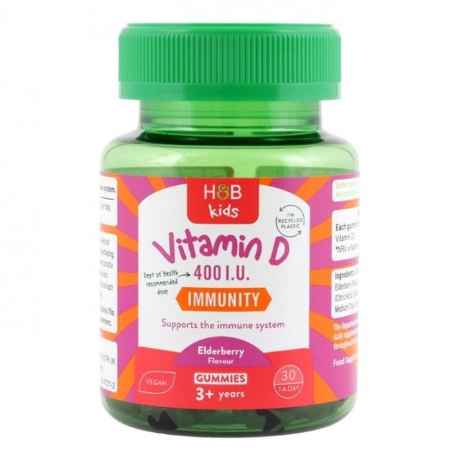 Holland & Barrett VITAMIN D Kids 3+ Витамин D 400 МЕ (10 мкг) 30 ...
