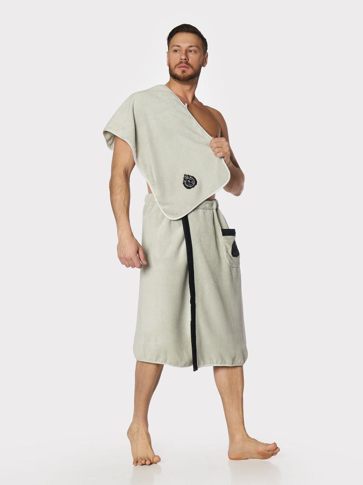 Подарочный мужской набор . Килт + полотенце для бани и сауны  #1