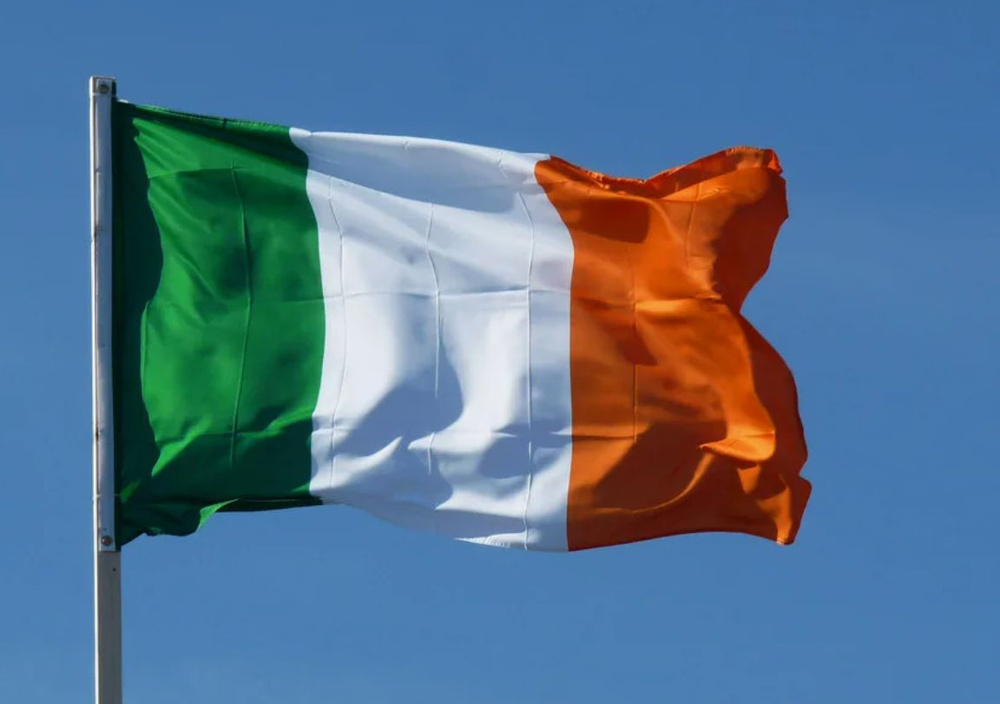 Двусторонний флаг Ирландии 40х60 см на лодку, катер или яхту с люверсами  #1