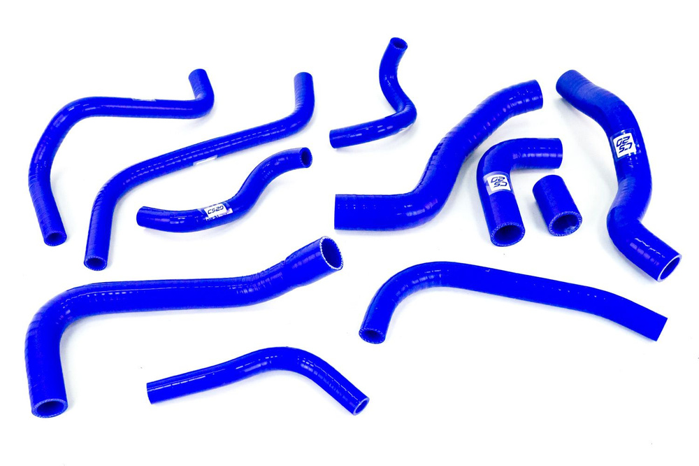 Комплект патрубков двигателя, синий силикон CS20 Profi на инжекторные ВАЗ 2108-21099, 2113-2115 с двигателем #1
