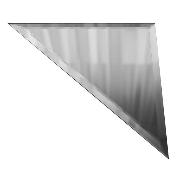 Плитка зеркальная треугольная 25х25 см Дом стекольных технологий серебряная с фацетом  #1