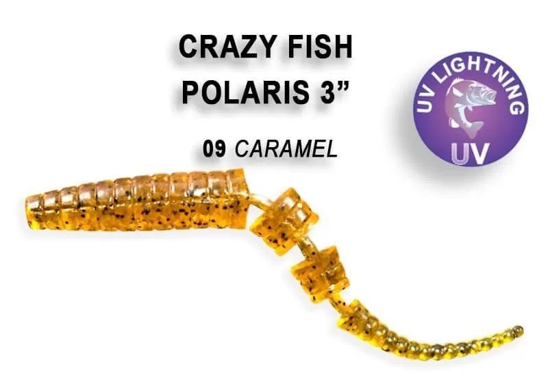 Силиконовые приманки Crazy Fish Polaris 3" 24-68-9-4, Креветка, 8 шт. #1