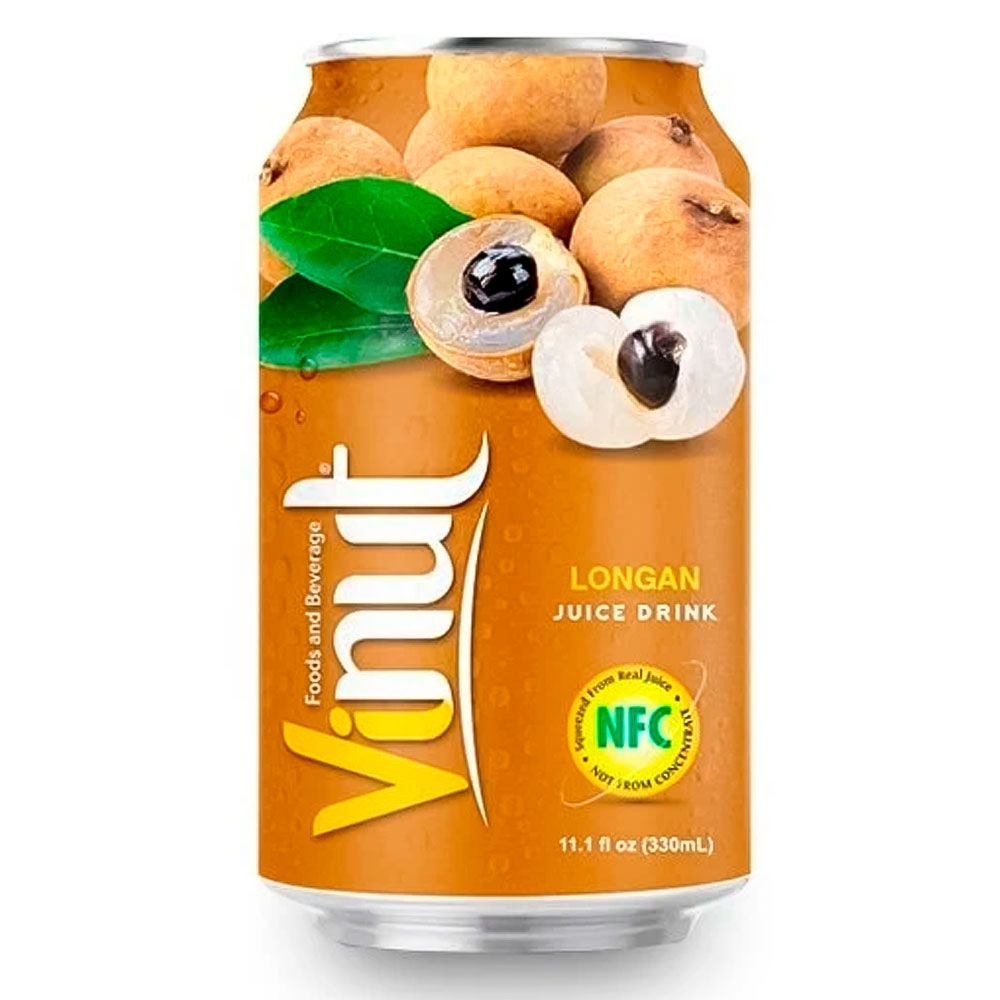 Напиток сокосодержащий "Vinut-Винут" Longan-Лонган 1/330мл.*24шт. ж/б (Вьетнам)  #1