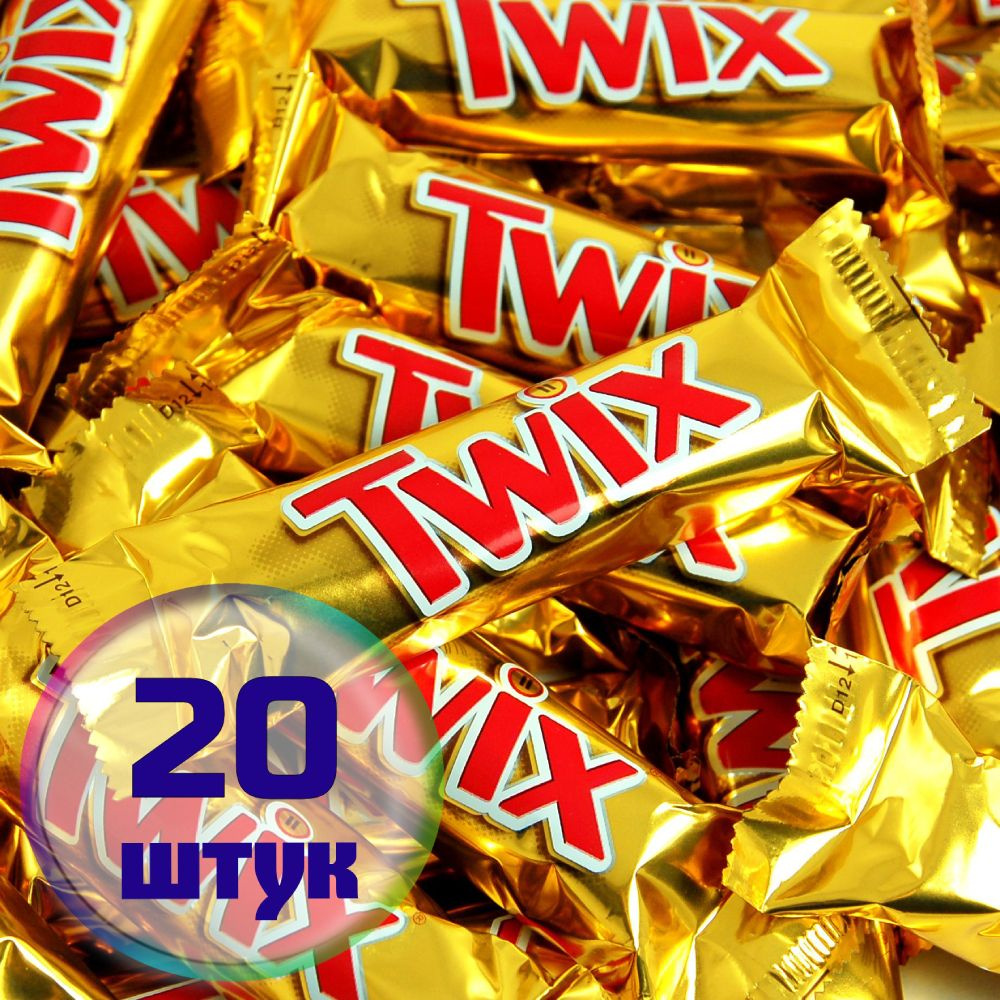 Батончик шоколадный Twix 20 шт по 55 г - упаковка Твикс #1