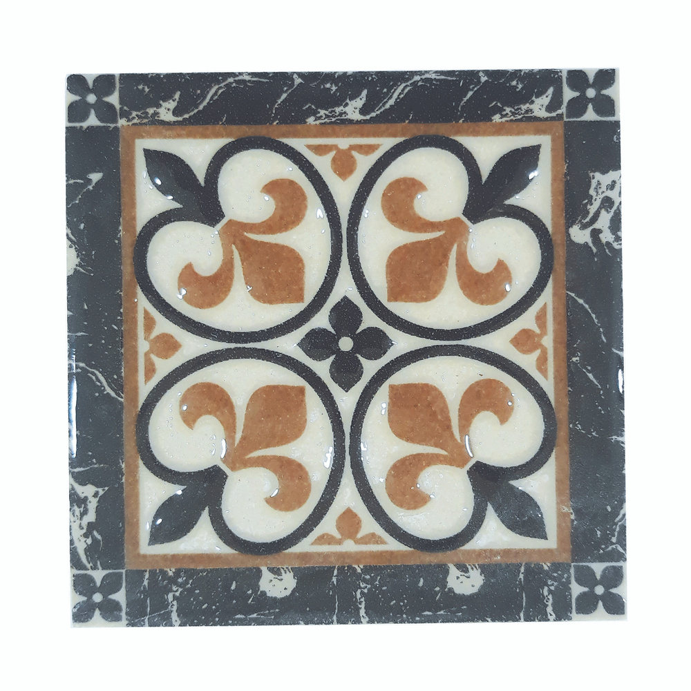 Вставка Роскошная мозаика Серия вставки керамические 60x60 Вк 18 рельефный 6x6см цвет коричневый  #1