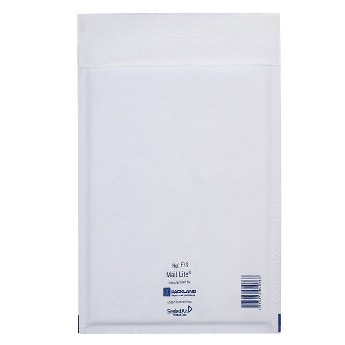 Крафт-конверт с воздушно-пузырьковой плёнкой Mail lite F/3, 22 х 33 см, white  #1