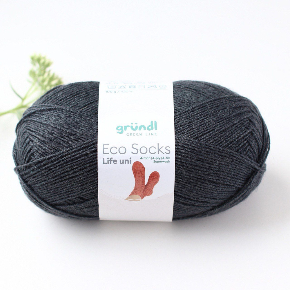 Носочная пряжа Gruendl Eco Socks Life Uni (01) #1