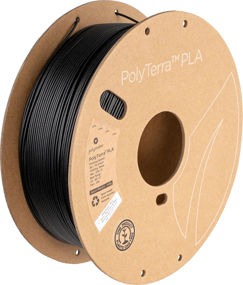 Polymaker PolyTerra PLA Чёрный #1
