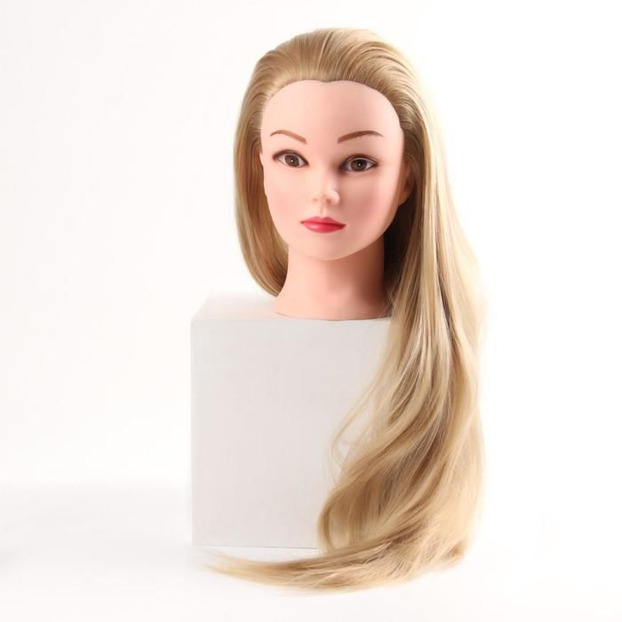 Queen fair Голова учебная, искусственный волос, 55-60 см, без штатива, цвет блонд  #1