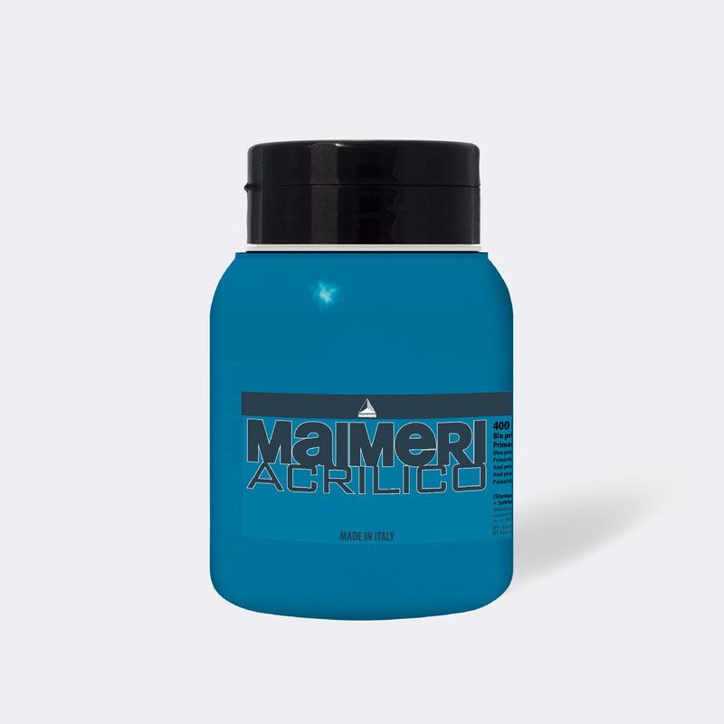 Краска акриловая MAIMERI "ACRILICO" 400 Циан синий основной 1литр  #1