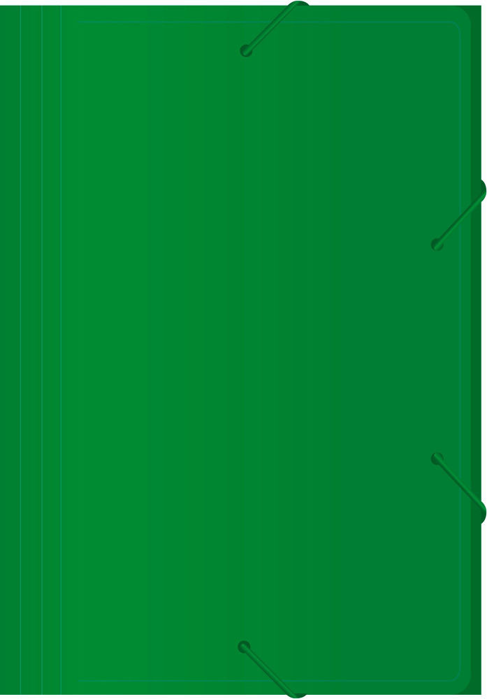 Папка на резинке, 6 отделений, А4, зеленая #1